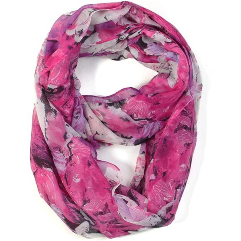 Romantic Rose & Flower Spring Fashion Lightweight Versatile Infinity Scarves